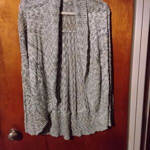 Emily Rose Gray Cardigan Sweater Open Front Knit